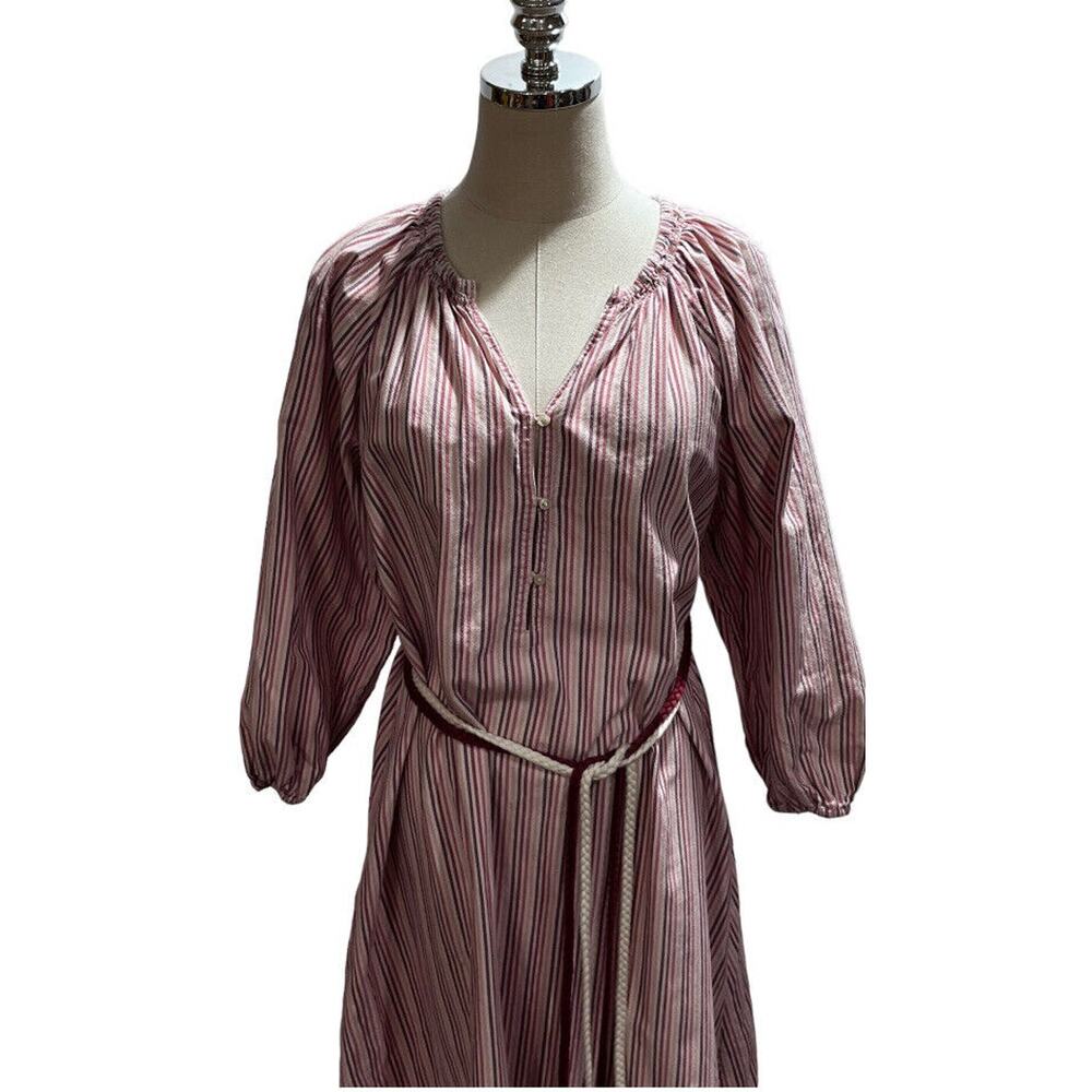 The GREAT Women's Derby Cotton Oversized Midi Dress‎ In Sunset Stripe sz 2 Med - Picture 4 of 16